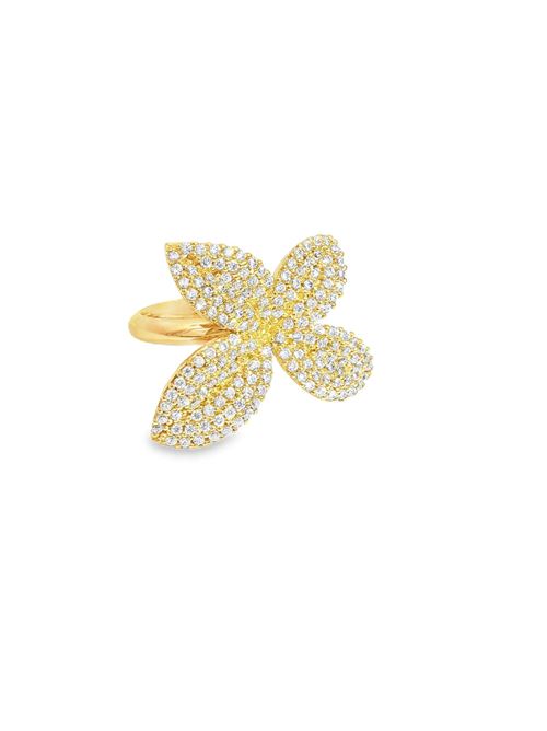 Dea gold crystal ring GOCCIAZZURRA JEWELS | ANDEAOROBIANCO